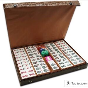 Deluxe Mah Jongg Set with Brown Case